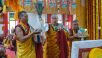 Ceremonia de entronización y oraciones de larga vida en el monasterio de Drepung